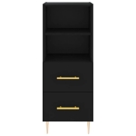 Credenza Nero 34,5x34x90 cm in Legno Multistrato