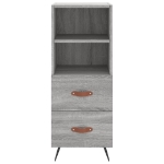 Credenza Grigio Sonoma 34,5x34x90 cm in Legno Multistrato