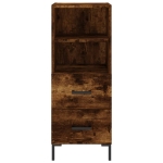 Credenza Rovere Fumo 34,5x34x90 cm in Legno Multistrato