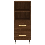 Credenza Rovere Marrone 34,5x34x90 cm in Legno Multistrato