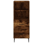 Credenza Rovere Fumo 34,5x34x90 cm in Legno Multistrato