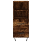 Credenza Rovere Fumo 34,5x34x90 cm in Legno Multistrato