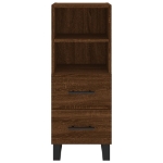 Credenza Rovere Marrone 34,5x34x90 cm in Legno Multistrato