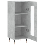 Credenza Grigio Cemento 34,5x34x90 cm in Legno Multistrato