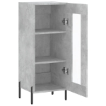 Credenza Grigio Cemento 34,5x34x90 cm in Legno Multistrato