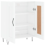 Credenza 69,5x34x90 cm in Legno Multistrato Bianco Lucido