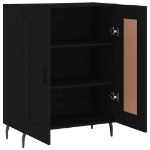 Credenza Nera 69,5x34x90 cm in Legno Multistrato