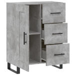 Credenza Grigio Cemento 69,5x34x90 cm in Legno Multistrato