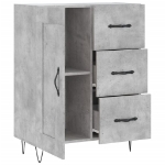 Credenza Grigio Cemento 69,5x34x90 cm in Legno Multistrato