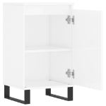 Credenza Bianco Lucido 40x35x70 cm in Legno Multistrato