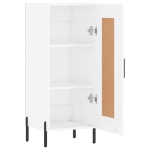 Credenza Bianco Lucido 34,5x34x90 cm in Legno Multistrato