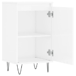 Credenza Bianco Lucido 40x35x70 cm in Legno Multistrato