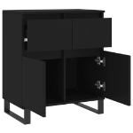 Credenza Nero 60x35x70 cm in Legno Multistrato