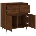 Credenza Rovere Marrone 60x35x70 cm in Legno Multistrato