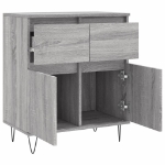 Credenza Grigio Sonoma 60x35x70 cm in Legno Multistrato