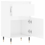 Credenza Bianco Lucido 40x35x70 cm in Legno Multistrato