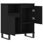 Credenza Nero 60x35x70 cm in Legno Multistrato