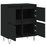 Credenza Nero 60x35x70 cm in Legno Multistrato