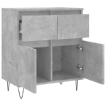 Credenza Grigio Cemento 60x35x70 cm in Legno Multistrato