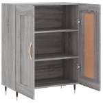 Credenza Grigio Sonoma 69,5x34x90 cm in Legno Multistrato