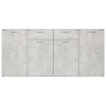 Credenza Grigio Cemento 160x36x75 cm in Legno Multistrato