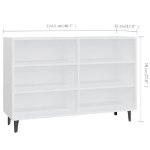 Credenza Bianca 103,5x35x70 cm in Truciolato