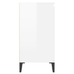 Credenza Bianco Lucido 60x35x70 cm in Legno Multistrato