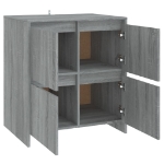 Credenze 2 pz Grigio Sonoma 70x41x75 cm in Truciolato