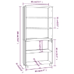 Credenza HAMAR in Legno Massello di Pino Marrone