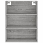 Credenza Grigio Sonoma 69,5x34x180 cm in Legno Multistrato