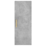 Credenza Grigio Cemento 34,5x34x180 cm in Legno Multistrato