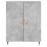 Credenza Grigio Cemento 69,5x34x180 cm in Legno Multistrato