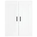 Credenza Bianco Lucido 69,5x34x180 cm in Legno Multistrato