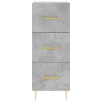 Credenza Grigio Cemento 34,5x34x180 cm in Legno Multistrato