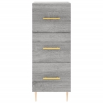 Credenza Grigio Sonoma 34,5x34x180 cm in Legno Multistrato