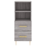 Credenza Grigio Sonoma 34,5x34x180 cm in Legno Multistrato