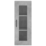 Credenza Grigio Cemento 34,5x34x180 cm in Legno Multistrato