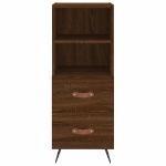 Credenza Rovere Marrone 34,5x34x180 cm in Legno Multistrato