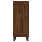 Credenza Rovere Marrone 34,5x34x180 cm in Legno Multistrato