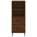 Credenza Rovere Marrone 34,5x34x180 cm in Legno Multistrato