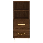 Credenza Rovere Marrone 34,5x34x180 cm in Legno Multistrato