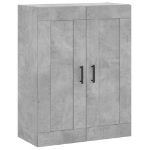 Credenza Grigio Cemento 69,5x34x180 cm in Legno Multistrato