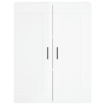 Credenza Bianco Lucido 69,5x34x180 cm in Legno Multistrato