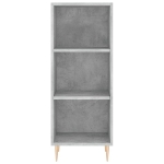 Credenza Grigio Cemento 34,5x34x180 cm in Legno Multistrato