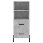 Credenza Grigio Cemento 34,5x34x180 cm in Legno Multistrato