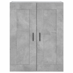 Credenza Grigio Cemento 69,5x34x180 cm in Legno Multistrato