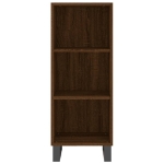 Credenza Rovere Marrone 34,5x34x180 cm in Legno Multistrato