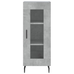 Credenza Grigio Cemento 34,5x34x180 cm in Legno Multistrato