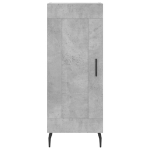 Credenza Grigio Cemento 34,5x34x180 cm in Legno Multistrato