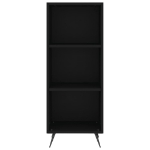 Credenza Nera 34,5x34x180 cm in Legno Multistrato